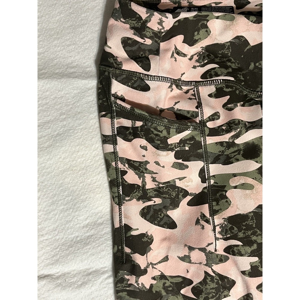 Avia Pink/Green Camo Leggings Womens Size XL 14-16 Full‎ Length - Picture 6 of 7